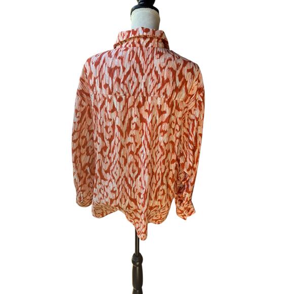 MSCH Moss Copenhagen Orlena Ladonna Printed Button Down Blouse - M - Picture 6 of 9